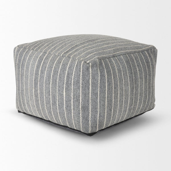Mercana Kensie Coastal-Inspired Pouf for Versatile Seating, Eco-Friendly Design, and Casual Home Décor 70378