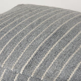 Mercana Kensie Large Blue Striped Pouf 70378