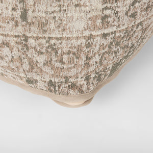 Mercana Khloe Elegant Rectangular Pouf - Soft Chenille Seating with Versatile Design for Any Room Decor Taupe | Jacquard | Large 70380