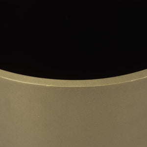 Mercana Eclipse Industrial Chic Drum Table with Textured Wood Top for Modern Living Spaces and Storage 70241