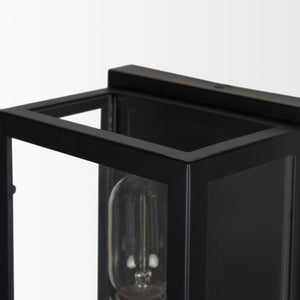 Mercana Cairn Contemporary Wall Sconce with Clear Glass Panels for Elegant Indoor Lighting Solutions Matte Black 70447