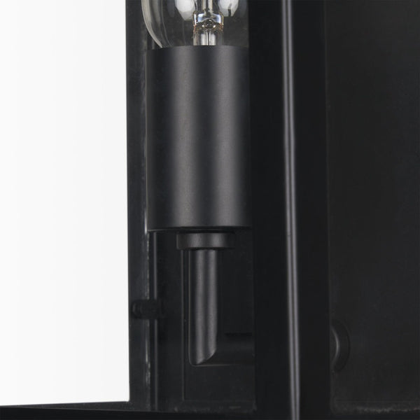 Mercana Cairn Contemporary Wall Sconce with Clear Glass Panels for Elegant Indoor Lighting Solutions Matte Black 70447