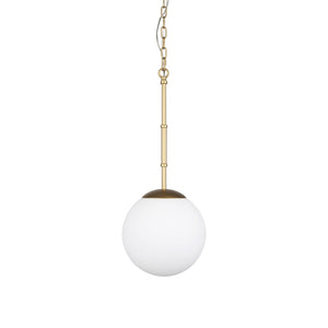 Mercana Edie Pendant Light - Frosted Glass Globe with Warm Illumination for Modern Home Elegance and Style Gold Metal 70439