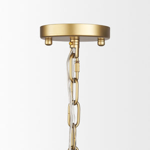 Mercana Edie Pendant Light - Frosted Glass Globe with Warm Illumination for Modern Home Elegance and Style Gold Metal 70439