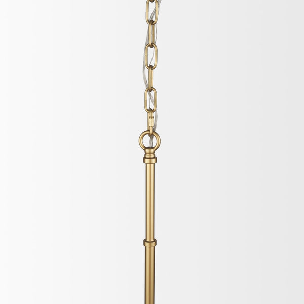 Mercana Edie Pendant Light - Frosted Glass Globe with Warm Illumination for Modern Home Elegance and Style Gold Metal 70439