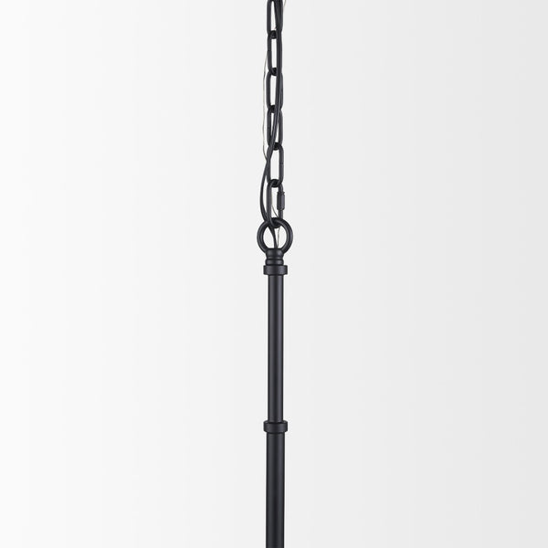 Mercana Edie Pendant Light - Frosted Glass Globe with Warm Illumination for Modern Home Elegance and Style Matte Black 70457