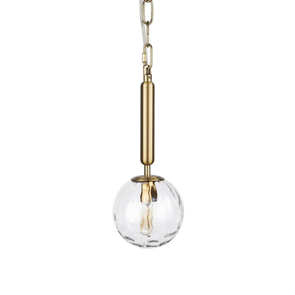 Mercana Britton Elegant Pendant Light with Textured Globe - Modern Fixture for Kitchens and Entryways 70471