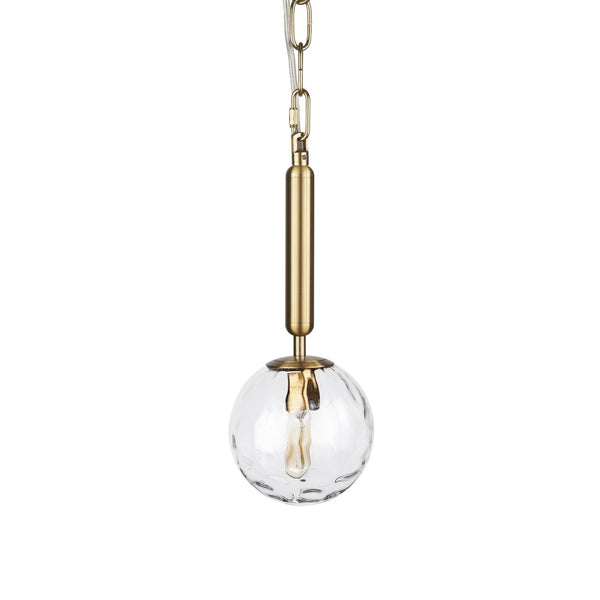 Mercana Britton Elegant Pendant Light with Textured Globe - Modern Fixture for Kitchens and Entryways 70471