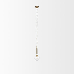 Mercana Britton Elegant Pendant Light with Textured Globe - Modern Fixture for Kitchens and Entryways 70471