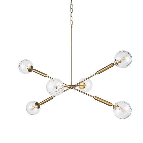 Mercana Britton Chandelier - Luxurious 6-Light Fixture for Modern Glamour in Dining Rooms and Foyers 70473
