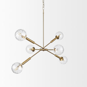 Mercana Britton Chandelier - Luxurious 6-Light Fixture for Modern Glamour in Dining Rooms and Foyers 70473