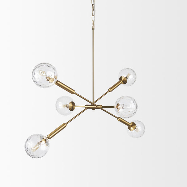 Mercana Britton Chandelier - Luxurious 6-Light Fixture for Modern Glamour in Dining Rooms and Foyers 70473