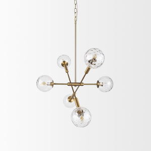 Mercana Britton Chandelier - Luxurious 6-Light Fixture for Modern Glamour in Dining Rooms and Foyers 70473