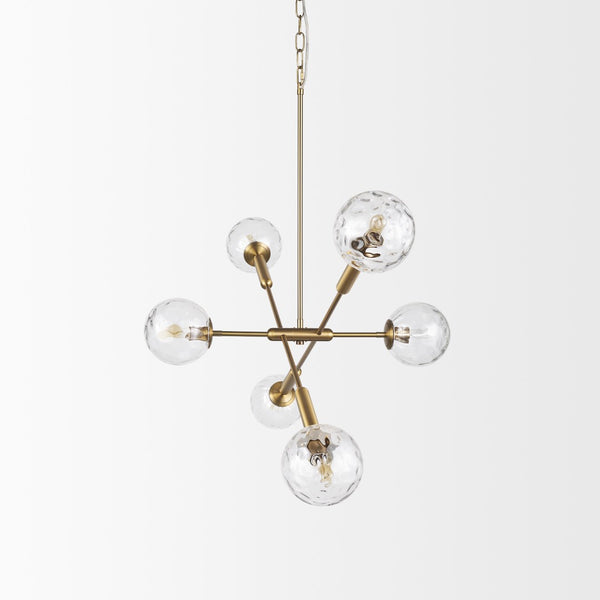 Mercana Britton Chandelier - Luxurious 6-Light Fixture for Modern Glamour in Dining Rooms and Foyers 70473