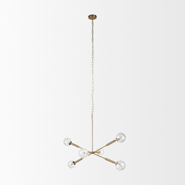 Mercana Britton Chandelier - Luxurious 6-Light Fixture for Modern Glamour in Dining Rooms and Foyers 70473