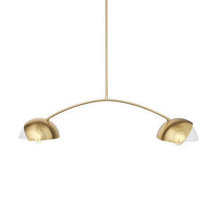 Mercana Cybill Modern Brushed Brass Chandelier with Elegant White Shades for Stylish Interior Illumination 70466