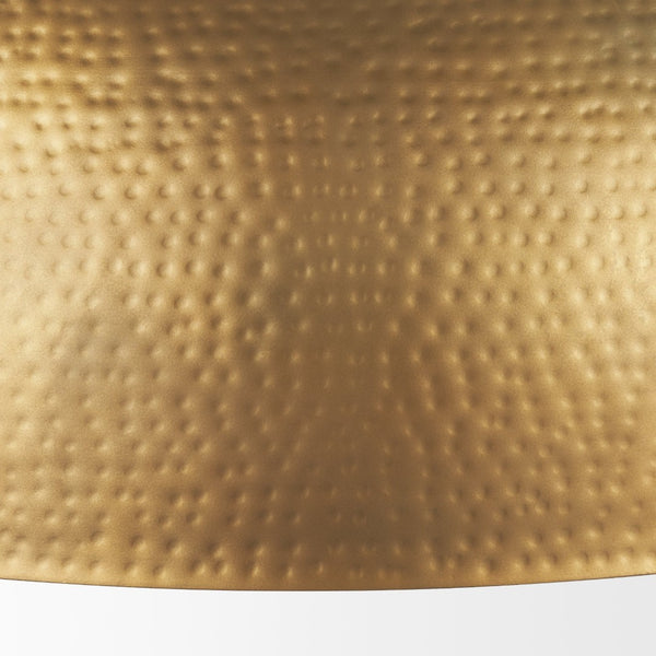 Mercana Karina Pendant Light – Stunning Hammered Dome Design in Matte Black with Luxurious Gold Interior Finish Brass-tone Metal | 36" Round 70101