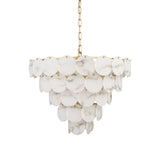 Monroe Brushed Gold Metal w/ Resin Shade 6-Light Chandelier