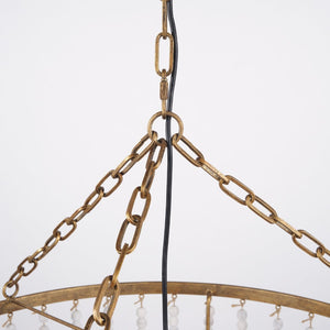 Mercana Rhone Chandelier – Vintage-Inspired Design with Antique Finish, Perfect for High-Ceiling Spaces 70368