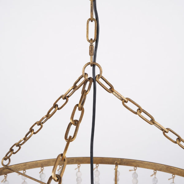 Mercana Rhone Chandelier – Vintage-Inspired Design with Antique Finish, Perfect for High-Ceiling Spaces 70368