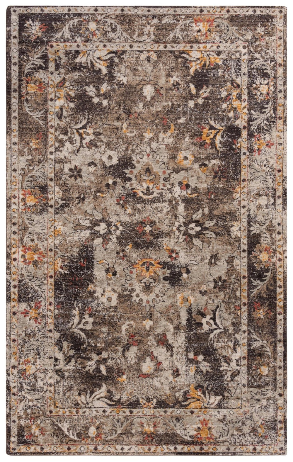Alora Decor Infinity Wool Rug With Distressed Floral Motif, Hybrid Hand-Finished Construction For Durable Luxury 9' x 12' 00800810112040912