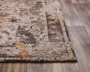Alora Decor Infinity Wool Rug With Distressed Floral Motif, Hybrid Hand-Finished Construction For Durable Luxury 9' x 12' 00800810112040912
