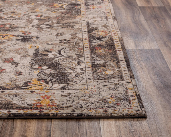 Alora Decor Infinity Wool Rug With Distressed Floral Motif, Hybrid Hand-Finished Construction For Durable Luxury 9' x 12' 00800810112040912
