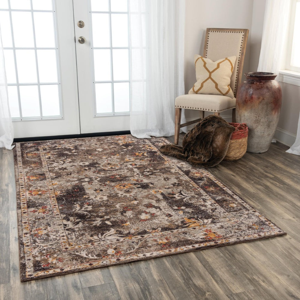 Alora Decor Infinity Wool Rug With Distressed Floral Motif, Hybrid Hand-Finished Construction For Durable Luxury 9' x 12' 00800810112040912