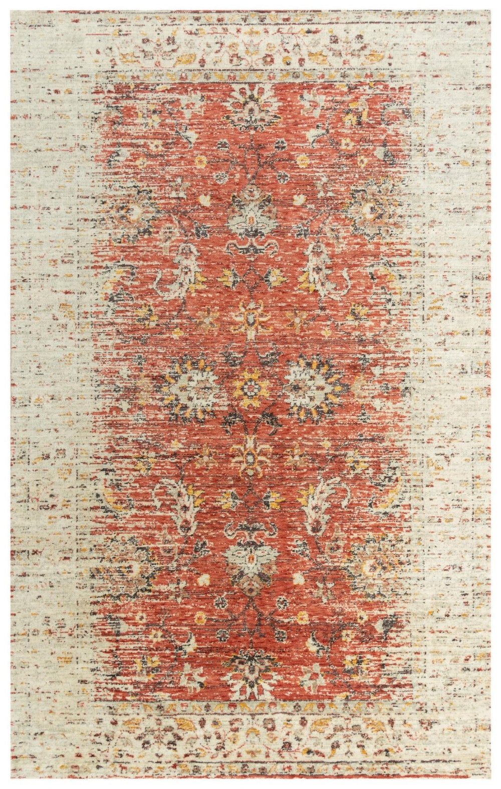 Alora Decor Infinity Plush New Zealand Wool Rug With Floral Medallion In Warm Yellow Orange Rust Tones, Transitional Elegance 9' x 12' 00800810370040912