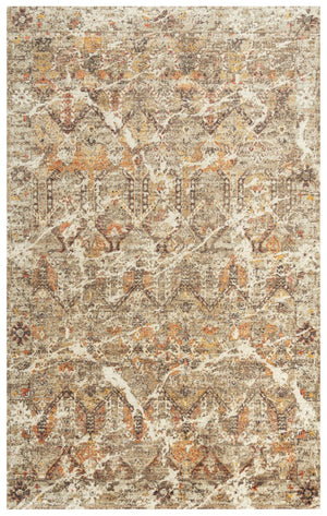 Alora Decor Infinity Wool Transitional Rug With Abstract Copper & Gold Motif, Hybrid Backing, Serged Edges 8' x 10' 00800810412040810