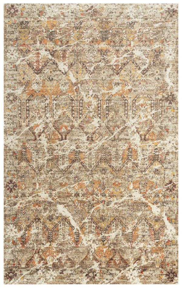 Alora Decor Infinity Wool Transitional Rug With Abstract Copper & Gold Motif, Hybrid Backing, Serged Edges 8' x 10' 00800810412040810
