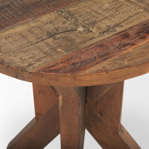 Mercana Heidi Reclaimed Mango Wood End Table – Rustic Charm for Living Spaces, Unique Handcrafted Design 70499