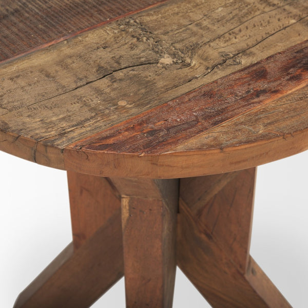 Mercana Heidi Reclaimed Mango Wood End Table – Rustic Charm for Living Spaces, Unique Handcrafted Design 70499