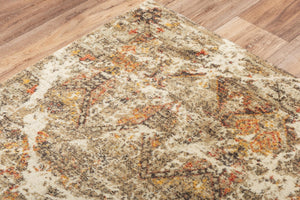 Alora Decor Infinity Wool Transitional Rug With Abstract Copper & Gold Motif, Hybrid Backing, Serged Edges 8' x 10' 00800810412040810