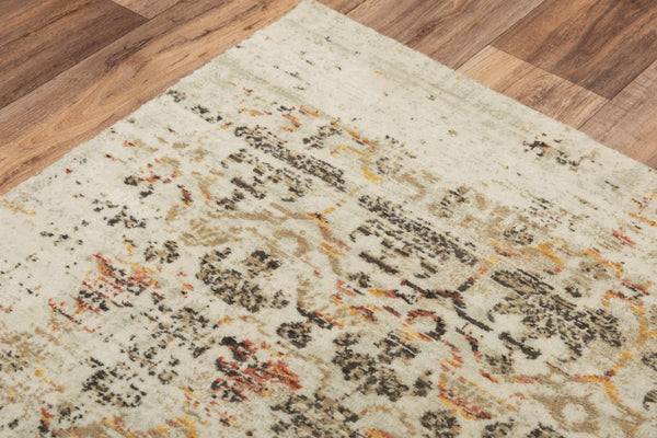 Alora Decor Infinity Medallion Beige Wool Rug With Hand-Finished Hybrid Texture, Warm Neutral Accents For Living Spaces 10' x 13' 00800810904120113