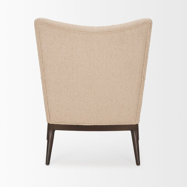 Mercana Argent Mid-Century Modern Accent Chair with Cozy Texture and Solid Wood Frame for Stylish Comfort 70426