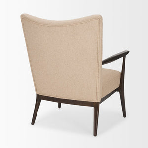 Mercana Argent Mid-Century Modern Accent Chair with Cozy Texture and Solid Wood Frame for Stylish Comfort 70426
