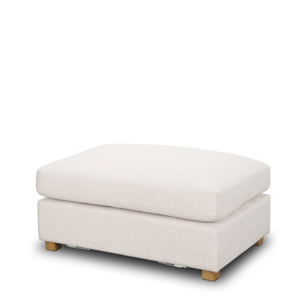 Mercana Halston Small Ottoman - Stylish Comfort with Performance Fabric for Modern Living Spaces, Easy Care Oatmeal | Small 70474