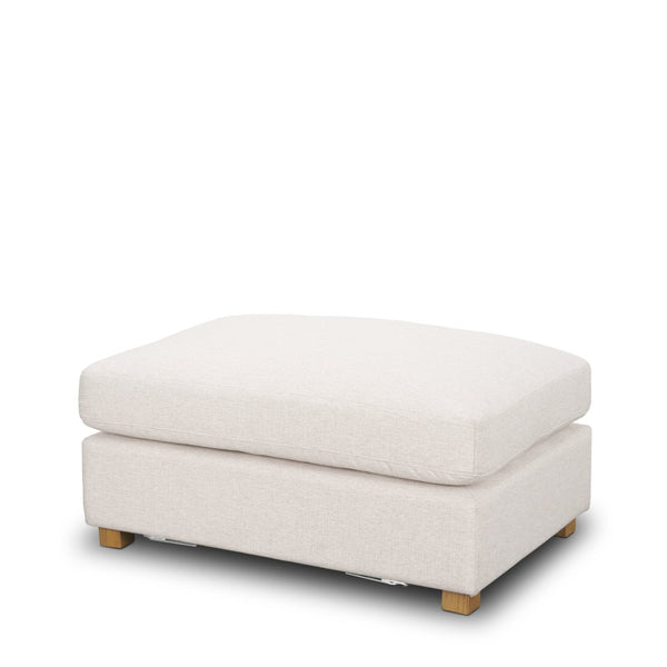 Mercana Halston Small Ottoman - Stylish Comfort with Performance Fabric for Modern Living Spaces, Easy Care Oatmeal | Small 70474