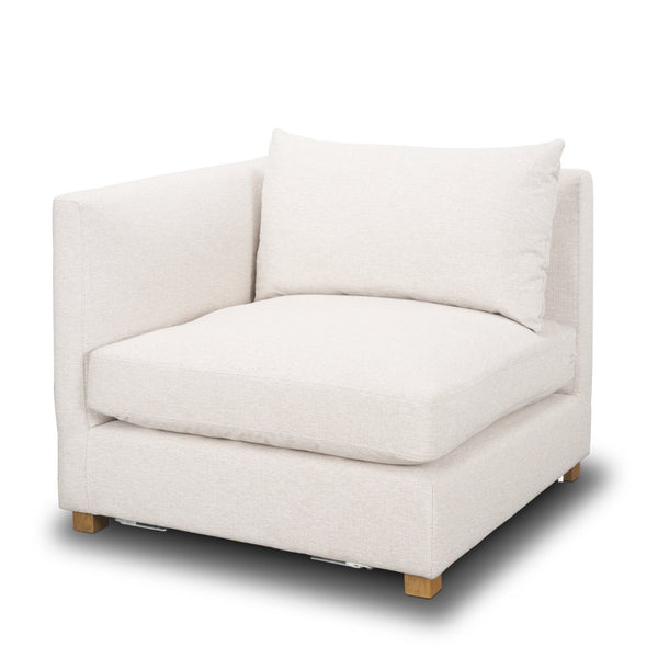 Mercana Halston Small Ottoman - Stylish Comfort with Performance Fabric for Modern Living Spaces, Easy Care Oatmeal | Left Arm 70480