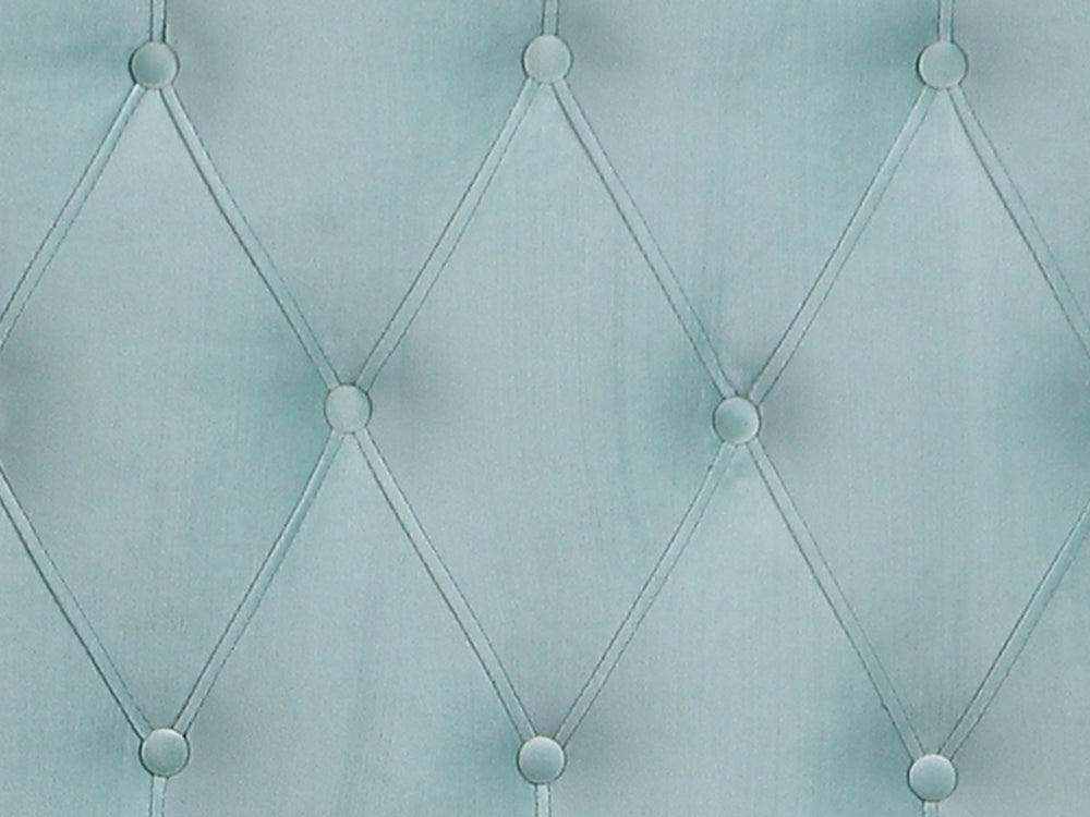 English Elm Wallace & Bay - Blue Cal King Upholstered Bed with Light Blue Fabric, Transitional Style, Easy-Care 89.8"W 54.7"H B361P384472