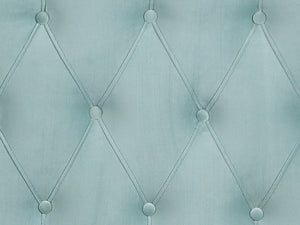 English Elm Wallace & Bay - Blue Cal King Upholstered Bed with Light Blue Fabric, Transitional Style, Easy-Care 89.8"W 54.7"H B361P384472