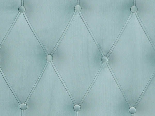 English Elm Wallace & Bay - Blue Cal King Upholstered Bed with Light Blue Fabric, Transitional Style, Easy-Care 89.8"W 54.7"H B361P384472