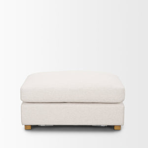 Mercana Halston Small Ottoman - Stylish Comfort with Performance Fabric for Modern Living Spaces, Easy Care Oatmeal | Small 70474