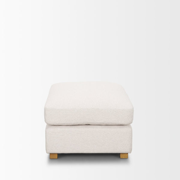 Mercana Halston Small Ottoman - Stylish Comfort with Performance Fabric for Modern Living Spaces, Easy Care Oatmeal | Small 70474