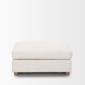 Mercana Halston Small Ottoman - Stylish Comfort with Performance Fabric for Modern Living Spaces, Easy Care Oatmeal | Small 70474