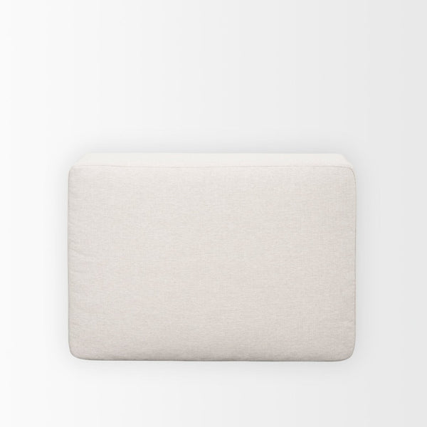 Mercana Halston Small Ottoman - Stylish Comfort with Performance Fabric for Modern Living Spaces, Easy Care Oatmeal | Small 70474