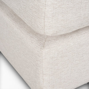 Mercana Halston Small Ottoman - Stylish Comfort with Performance Fabric for Modern Living Spaces, Easy Care Oatmeal | Small 70474