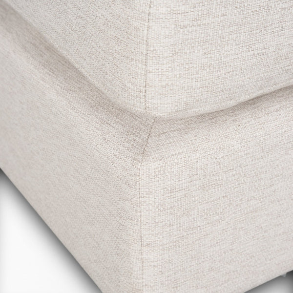 Mercana Halston Small Ottoman - Stylish Comfort with Performance Fabric for Modern Living Spaces, Easy Care Oatmeal | Small 70474