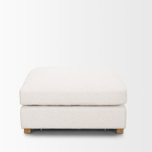 Mercana Halston Small Ottoman - Stylish Comfort with Performance Fabric for Modern Living Spaces, Easy Care Oatmeal | Large 70476